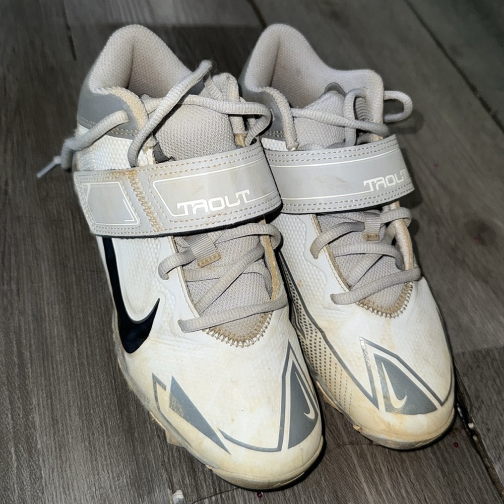 Nike Gray cleats with Velcro Strap